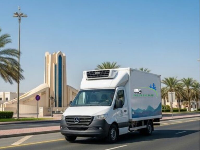 Professional chiller van rental Dubai with temperature-controlled refrigeration system for food delivery business