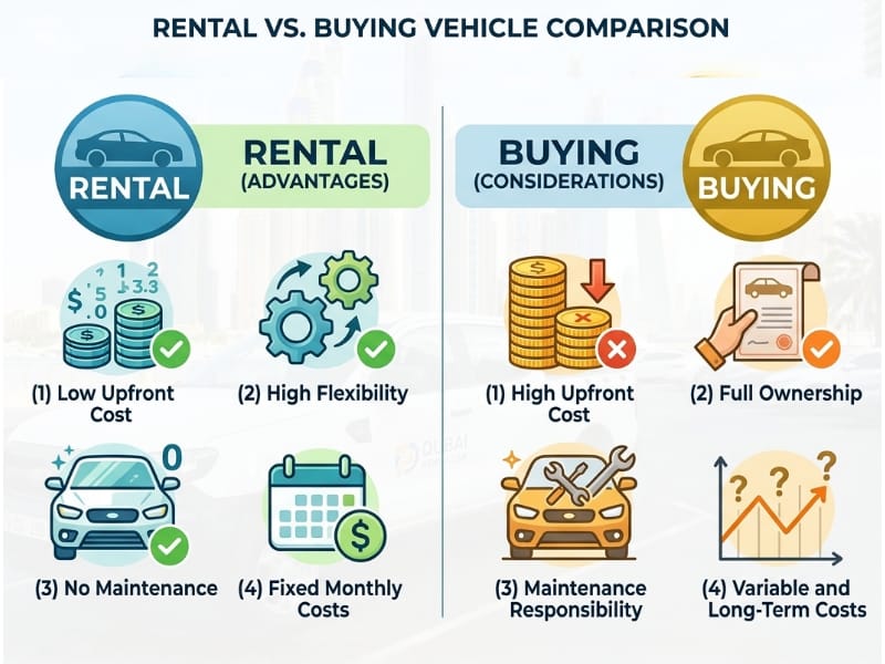 infographic showing Rental vs Buying Comparison