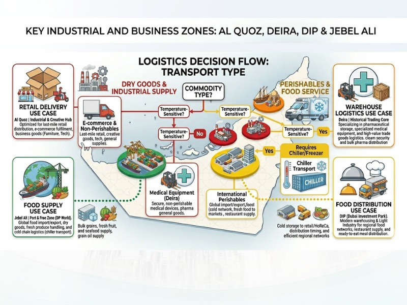 1 Ton Pickup for Rent in Dubai: Areas and Businesses That Need It 3 Pickup (dry goods) vs Chiller/Freezer (perishables) with business scenarios
